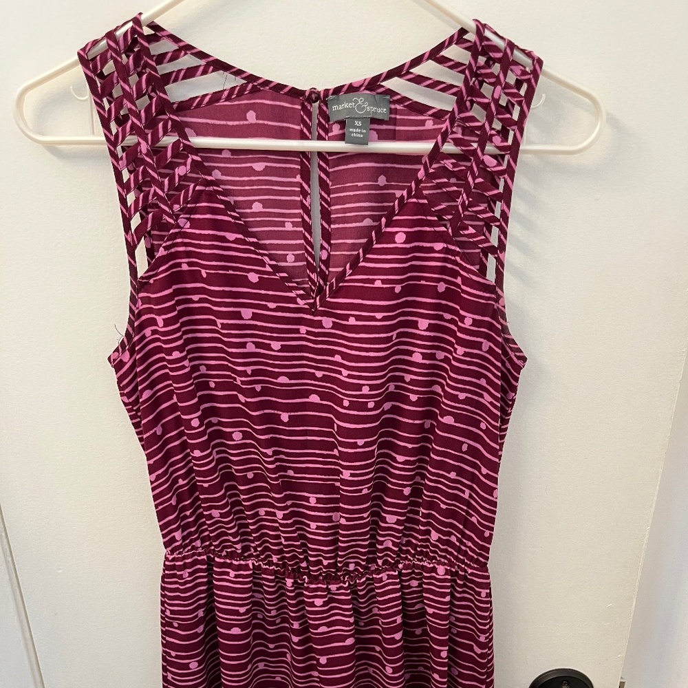 Pink Polk a dot dress